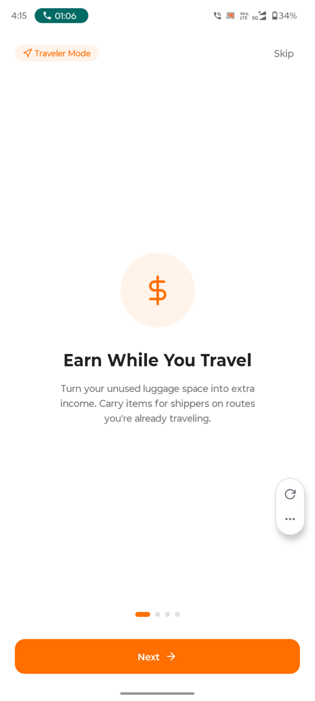 Blaze app screen